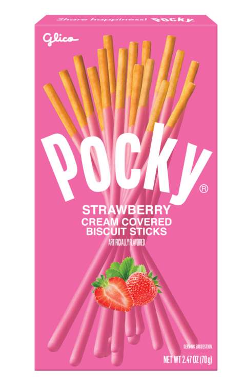 Pocky Strawberry 2.47 oz (Non-GMO) - Front